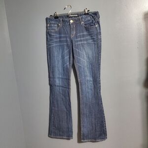 Express Jeans Stella Low Rise Bootcut Womens Jeans Dark Wash Size 6